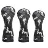 Argyle Style Golf Wood Headcovers Set - Black