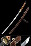 Ww2 Japanese Army Officer's Shin Gunto Sword Type 98 With Brown Scabbard