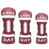 Football Style Golf Wood Headcovers Set - Red
