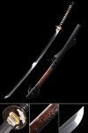 High-performance Japanese Katana Sword T10 Folded Clay Tempered Steel Real Hamon With Strap