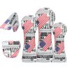 Vintage Newspaper Style Golf Headcovers Set - White