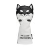 Akita Dog Hybrid Golf Headcover -black