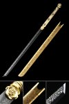 Handmade Japanese Ninjato Sword With Golden Scabbard