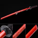 Handmade Red Wooden Dragon Kendo Stick Bokken Iaido Practice Daito Sparring Training Katana Swords