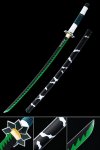 Handmade Japanese Katana Sword With Green Blade