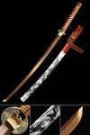 Handmade Full Tang Katana Sword 1095 Carbon Steel With Golden Blade