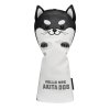 Akita Dog Fairway Wood Headcover - Black