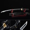 Handmade Japanese Wakizashi Sword High Manganese Steel With Black Blade