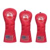 Welcoming Pine Golf Wood Headcovers Set - Red