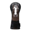 Horse Head Fairway Wood Headcover - Black