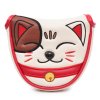 Lucky Cat Semi-circle Mallet Putter Cover With Magnetic Closure - Cream White