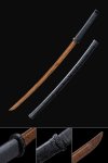 Handmade Wooden Blade Bokken Practice Katana Samurai Sword With Black Leather Scabbard