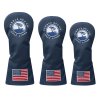 Welcoming Pine Golf Wood Headcovers Set - Dark Blue