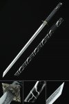 Handmade Japanese Japanese Ninjato Sword With Black Scabbard