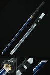 Handmade Japanese Ninjato Sword Spring Steel With Blue Blade