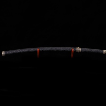 Handmade High Manganese Steel Black Saya Full Tang Real Japanese Katana