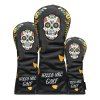 Skull Style Golf Wood Headcovers Set - Black