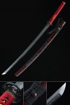 Handmade Katana Sword T10 Carbon Steel With Crimson Saya