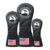 Welcoming Pine Golf Wood Headcovers Set - Black