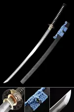 Authentic Japanese Katana Sword T10 Folded Clay Tempered Steel Real Hamon