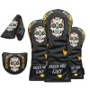Skull Style Golf Headcovers Set - White