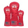 Welcoming Pine Golf Wood Headcovers Set - Red