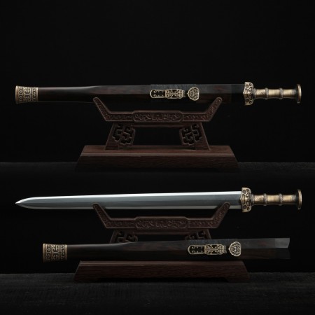 Chinese Han Dynasty Damascus Steel Handmade Full Tang Real Chinese Swords