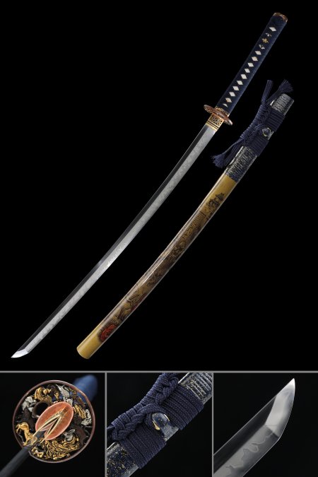 saya-handmade38 Carved Dragon Red Saya Katana