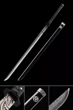 Handmade Japanese Ninjato Sword Full Tang With Black Scabbard