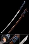 Handmade Japanese Katana Sword High Manganese Steel With Brown Scabbard