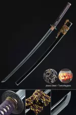 High-performance Battle Ready Japanese Samurai Sword Tamahagane Steel