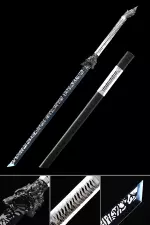 Handmade Chinese Dao Sword Tang Dynasty Full Tang With Blue Blade