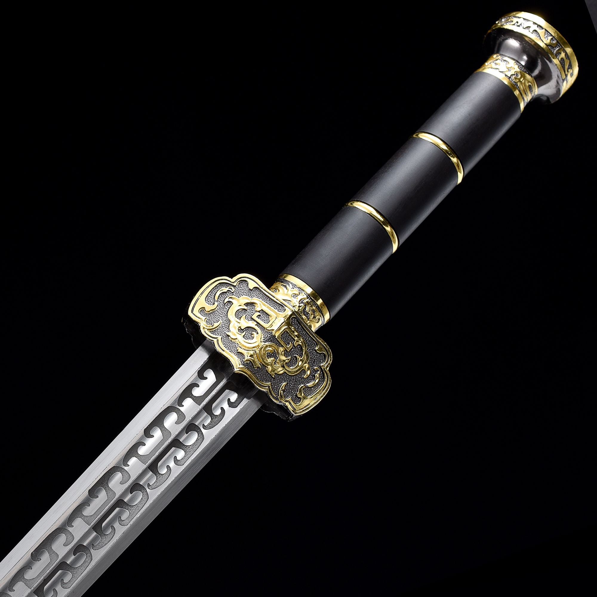Handmade High Manganese Steel Chinese Han Dynasty Sword With Ebony ...