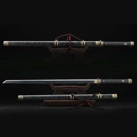 Real Handmade Tang Dynasty Chinese Straight Swords With Real Fishskin Scabbard