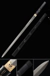 Shirasaya Chinese Jian - Folded Damascus Steel Double Edged Straight Sword No Guard Minimalist