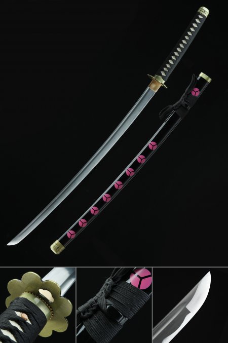 One Piece  Roronoa Zoro Shusui Katana Samurai Sword Replica With Black Scabbard