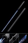 Handmade Chokuto Ninjato Sword High Manganese Steel With Blue Lightning Blade
