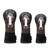 Horse Head Golf Wood Headcovers Set - Black
