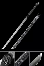 Handmade Japanese Ninjato Ninja Sword With Dragon Head Handle