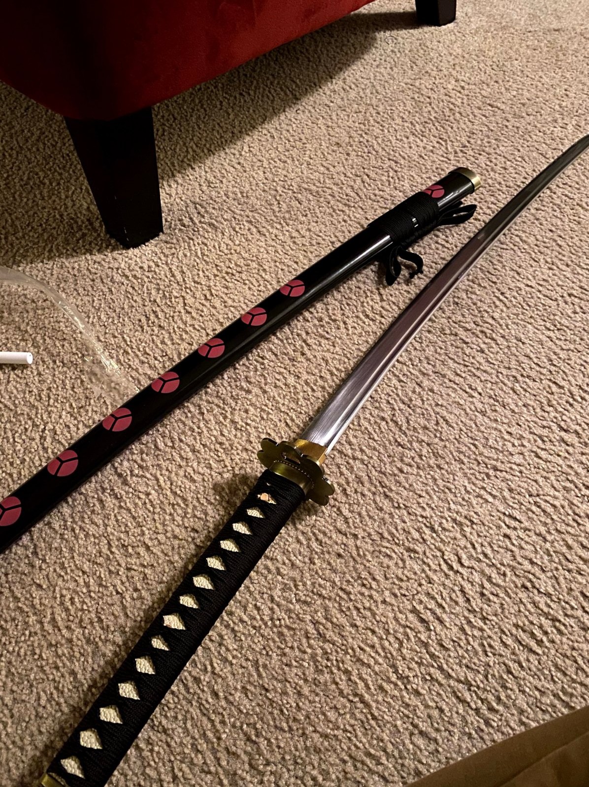 Shusui Sword | One Piece Roronoa Zoro Shusui Katana Samurai Sword Replica  With Black Scabbard - TrueKatana