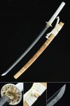 Handmade Japanese Samurai Sword T10 Carbon Steel With Beige Saya