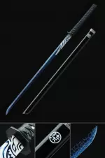 Handmade Japanese Ninjato Sword Spring Steel With Blue Blade