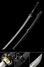 Handmade Japanese Katana Sword Damascus Steel Blade With Dragon Tsuba