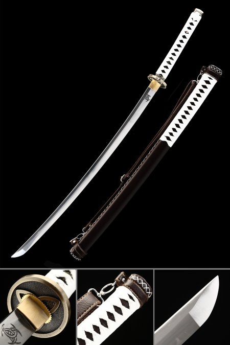 Handmade Japanese Katana Sword With Brown Saya