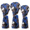 Military Camo Golf Wood Headcovers Set - Blue