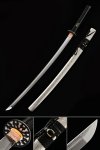 Handmade Japanese Katana Sword Damascus Steel With Silver Scabbard