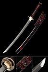 Battle Ready Wakizashi, Handmade Wakizashi Sword Damascus Steel  With Black Scabbard