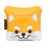 Akita Dog Mallet Putter Cover With Magnetic Closure - Yellow