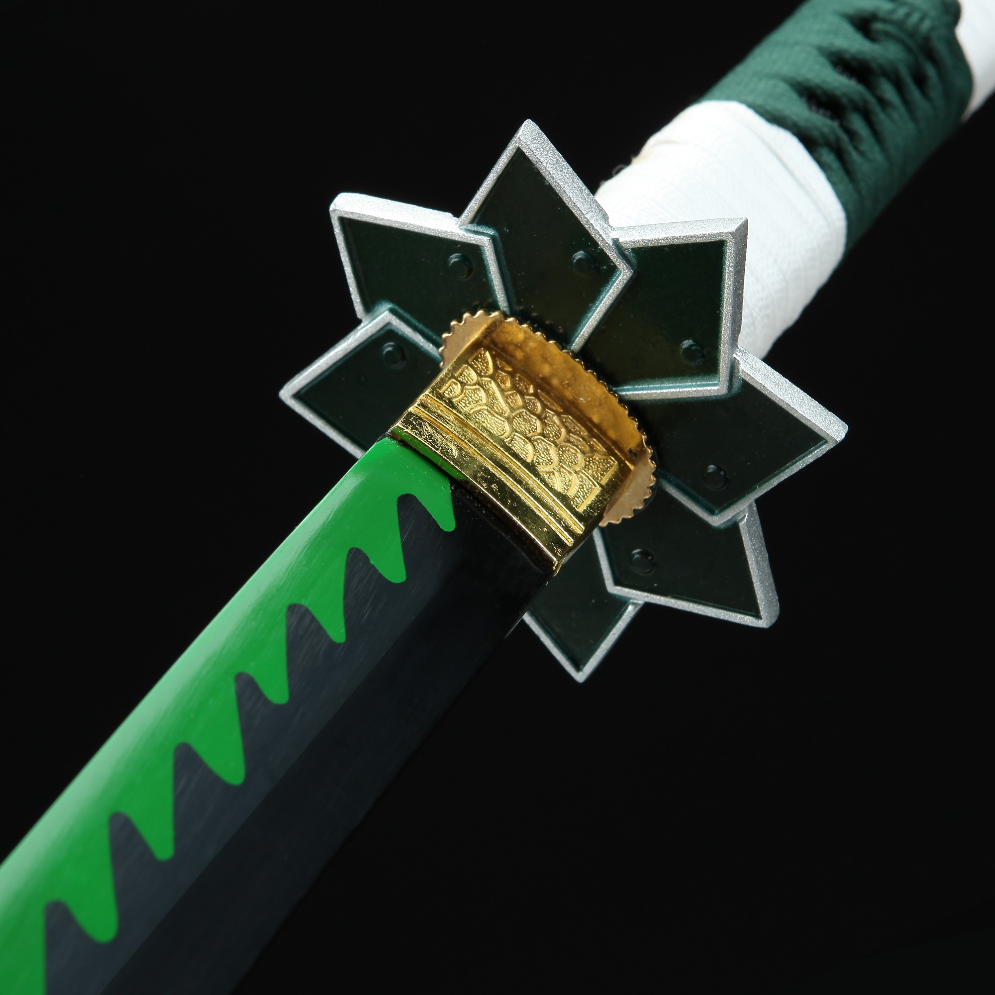 Handmade 1045 Carbon Steel Green Blade Real Japanese Katana Samurai